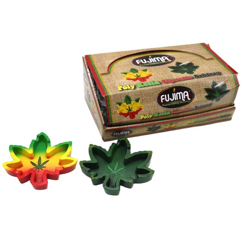 Ashtray Wood Poly Stone (LT142) | Leaf Shape product image